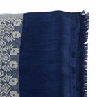 Jacquard gewebter Schal, Streifenmuster, Lila image number 6