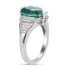 Pfau Triplett Quarz und Zirkon Ring 925 Silber platiniert image number 4