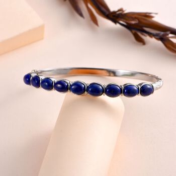 Lapislazuli Armreif ca. 19 cm 316L Edelstahl ca. 16.53 ct