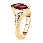 AAA Orissa Rose Granat Ring, 925 Silber Gelbgold Vermeil (Größe 17.00) ca. 1.26 ct image number 4