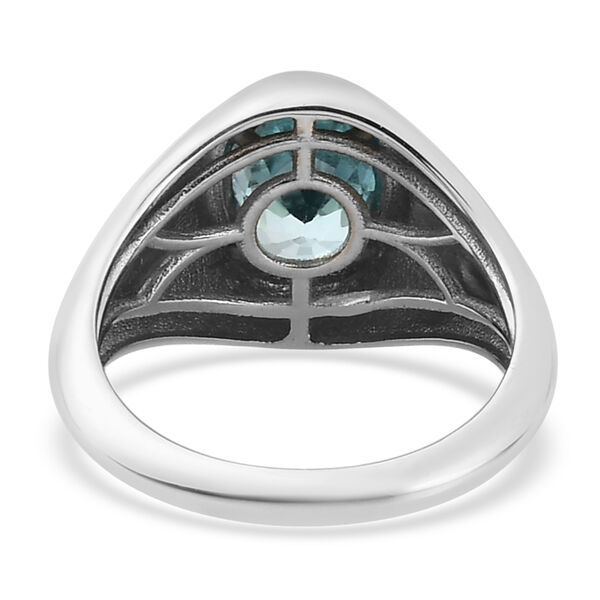 Kambodschanischer, blauer Zirkon-Ring, 925 Silber platiniert  ca. 2,33 ct image number 6