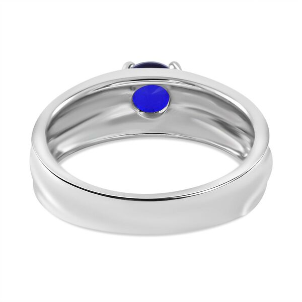 Blauer Spinell Ring, 925 Silber rhodiniert (Größe 18.00) ca. 0.59 ct image number 3
