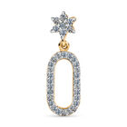 88 Facetten Moissanit Anhänger 925 Silber vergoldet ca. 0,25 ct