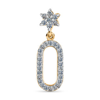 88 Facetten Moissanit Anhänger 925 Silber vergoldet ca. 0,25 ct