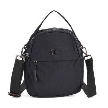 Nylon Crossbody Tasche in Schwarz mit Rei&szlig;verschluss