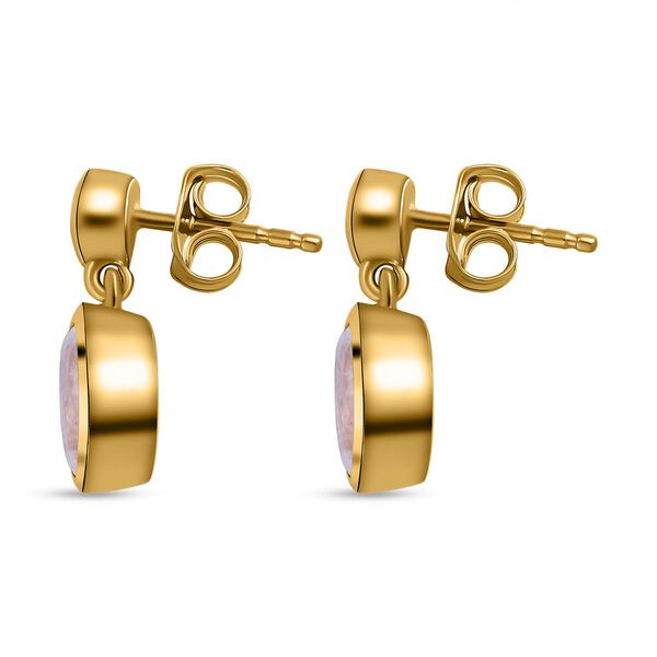 Premium Regenbogen Mondstein-Ohrringe - 2,51 ct. image number 4