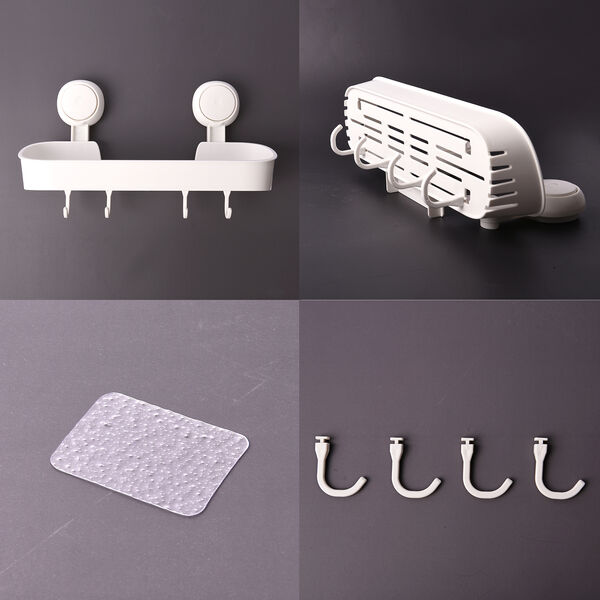 Multifunktionales Gewürzregal mit Drucktastensperren, Weiß image number 2