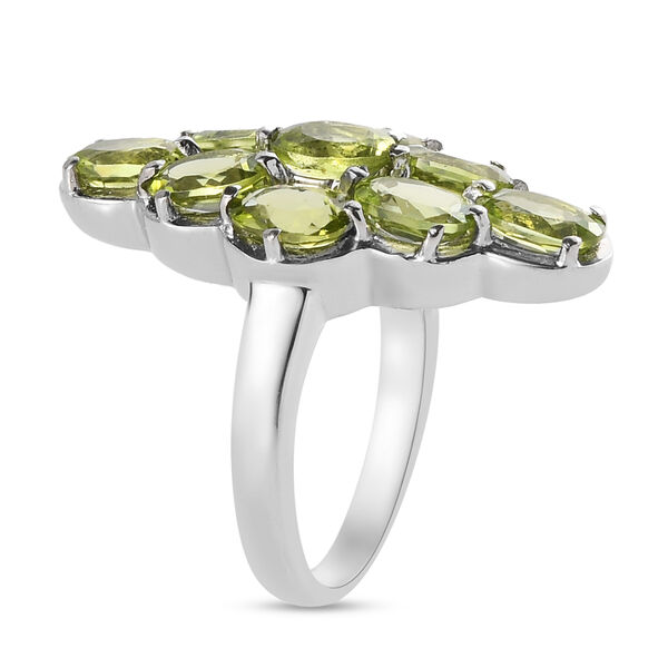 Nat&uuml;rlicher Peridot Ring Edelstahl  ca. 4,58 ct image number 5