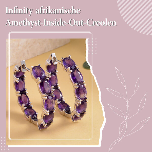 Infinity afrikanische Amethyst-Inside-Out-Creolen image number 6