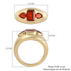 Mexikanischer Kirschfeuer-Opal Ring 925 Silber vergoldet  ca. 1,17 ct image number 6