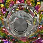 Kristallklare Lotusblume Kerzenhalter mit Drehsockel 18x7,5 cm, mehrfarbig image number 4