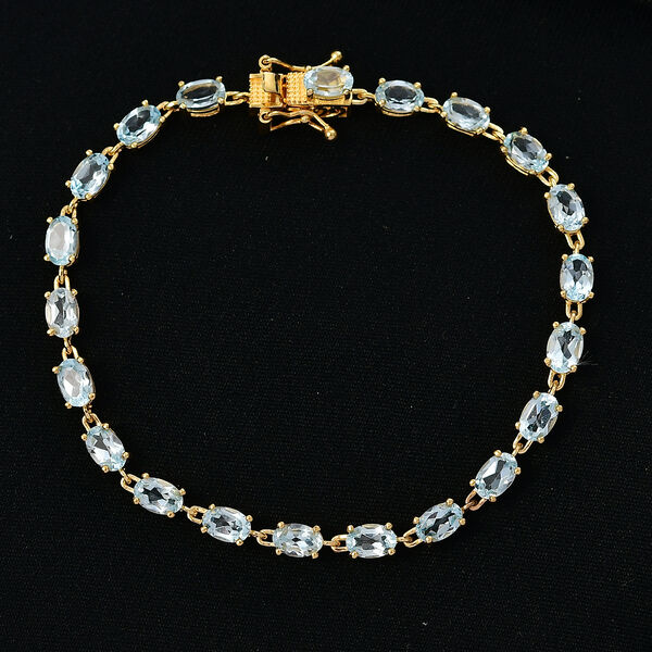 EVER TRUE Himmelblauer Topas Armband ca. 19 cm Nickelfreies Messing ca. 11.45 ct image number 1