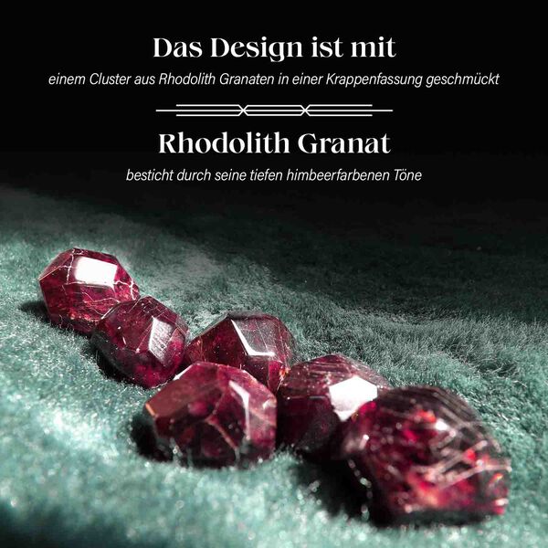 GP Italian Garden Kollektion- Rhodolith Granat und Kanchanaburi blauer Saphir-Anhänger mit 45cm Kette - 8,07 ct. image number 4