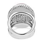 Rhodonit Ring Reiner Edelstahl (Größe 16.00) ca. 50,00 ct image number 4