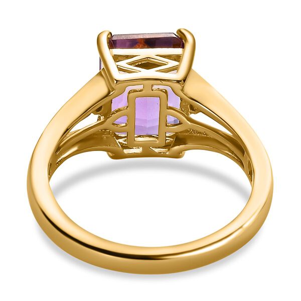 AAA Ametrin, weißer Zirkon Ring, 925 Silber vergoldet, (Größe 20.00) ca. 3.76 ct image number 6