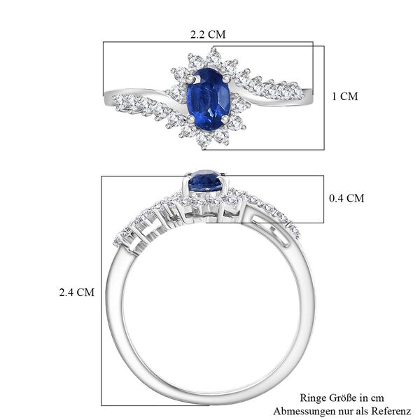 D'Joy AA Nat&uuml;rlicher Kaschmir Kyanit und Zirkon Ring - 1 ct. image number 6