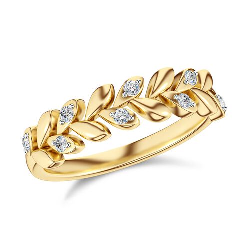 LUXURIANT DIAMOND - Lab Grown Diamant SI Ring 925 Silber 750 Gelbgold Vermeil (Größe 18.00) ca. 0.25 ct image number 3