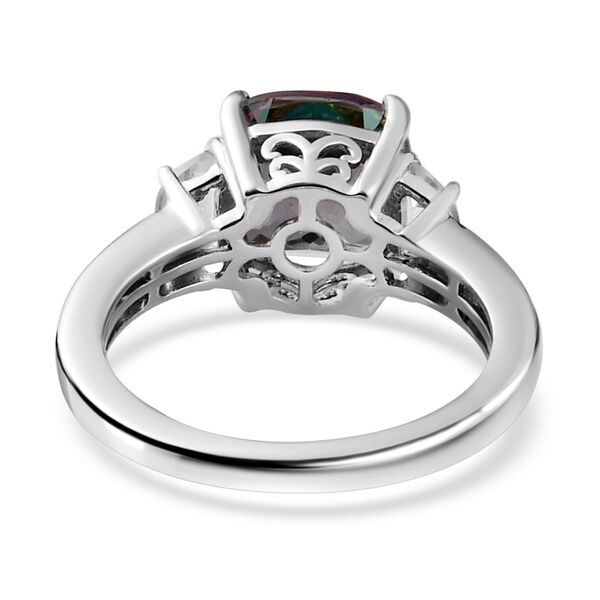 Nordlicht Mystik Topas und wei&szlig;er Topas-Ring, 925 Silber platiniert (Gr&ouml;&szlig;e 17.00) ca. 4.37 ct image number 6