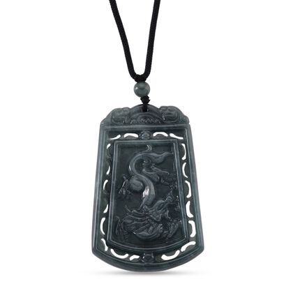 Nat&uuml;rlicher Olmek Jadeit Verlangte Drachen und Ph&ouml;nixe Halskette Flexibles (ca. 71 cm) ca. 125.00 ct