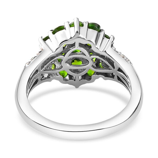 Nat&uuml;rlicher Chromdiopsid-Ring, 925 Silber platiniert  ca. 1,73 ct image number 7