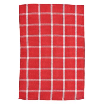 6er-Set gewebte Baumwoll-K&uuml;chent&uuml;cher, 35x55 cm, Rot