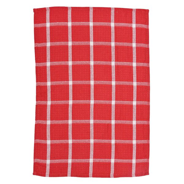 6er-Set gewebte Baumwoll-Küchentücher, 35x55 cm, Rot image number 2