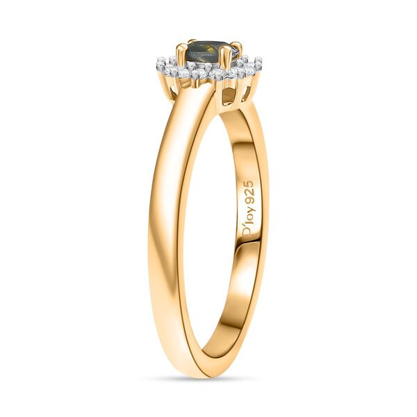 Djoy Alexandrit, Moissanit Ring 925 Silber 750 Gelbgold Vermeil (Gr&ouml;&szlig;e 19.00) ca. 0.27 ct image number 5