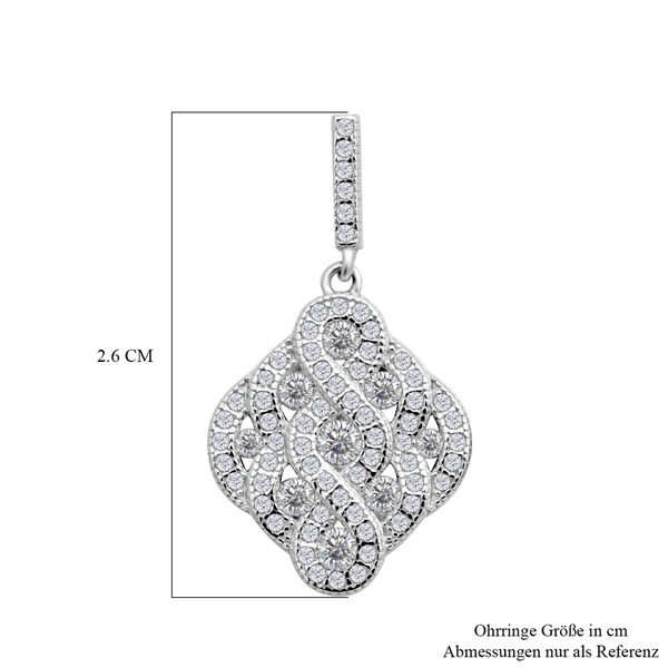 Lustro Stella - Wei&szlig;e Zirkonia-Ohrringe, 925 Silber rhodiniert ca. 2.25 ct image number 3