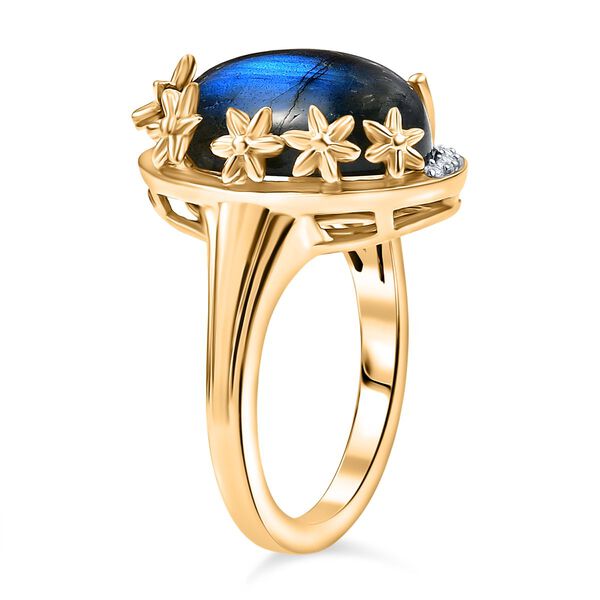 EverTrue AAA Labradorit und Zirkon Ring - 7,32 ct. image number 5