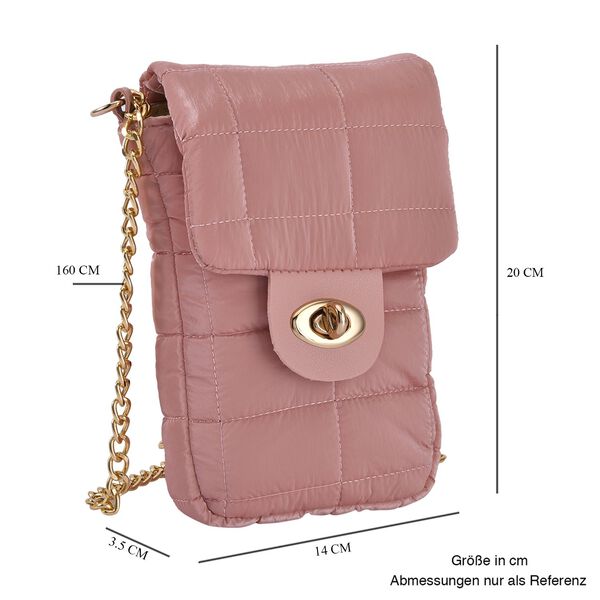 Gesteppte Puffy Crossbody Tasche, rosa image number 6