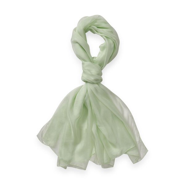 LA MAREY Chiffon Seidenschal, hellgr&uuml;n