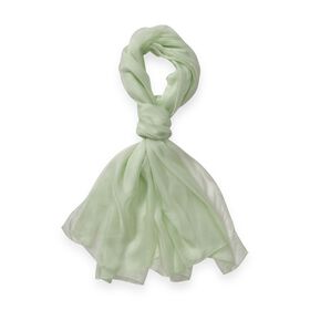 LA MAREY - 100% Maulbeeren-Seidenschal, Chiffon, 110x180 cm, minzgrün