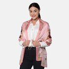 LA MAREY - 100 % natürlicher, bedruckter Maulbeerseiden-Schal in Geschenkbox, 55x170 cm, Rosa