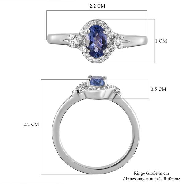 Tansanit und Zirkon Ring - 0,63 ct. image number 7