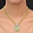 Natürliche Peridot-Halskette in Silber, 77,85 ct, image number 1