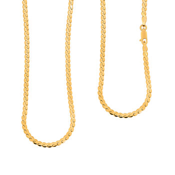 Italienische Halskette, ca. 45 cm, 925 Silber vergoldet ca. 11,25g