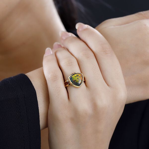 Labor schwarzer Opal und roter Granat-Ring - 2,81 ct. image number 3