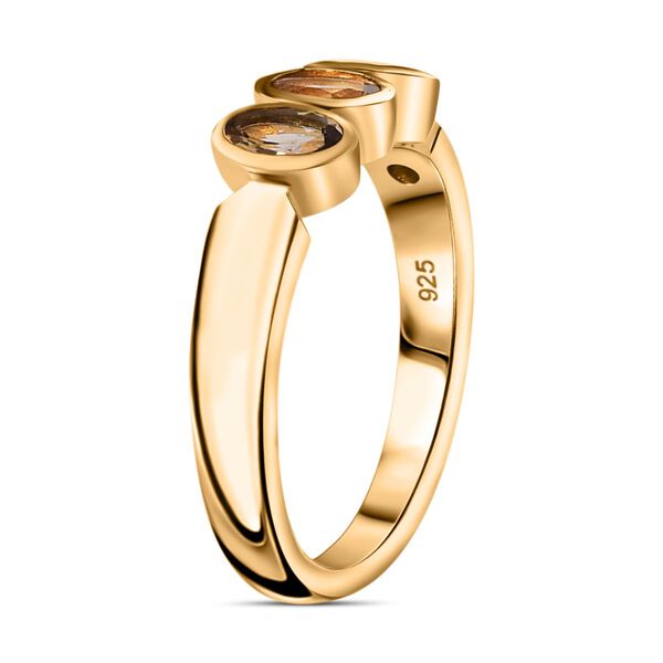 AA nat&uuml;rlicher goldener Tansanit und Zirkon-Ring - 0,80 ct. image number 5