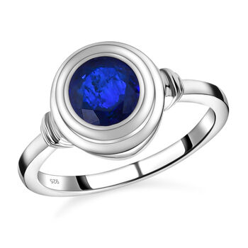 AA tansanischer, blauer Spinell-Ring, 925 Silber platiniert  ca. 1,66 ct
