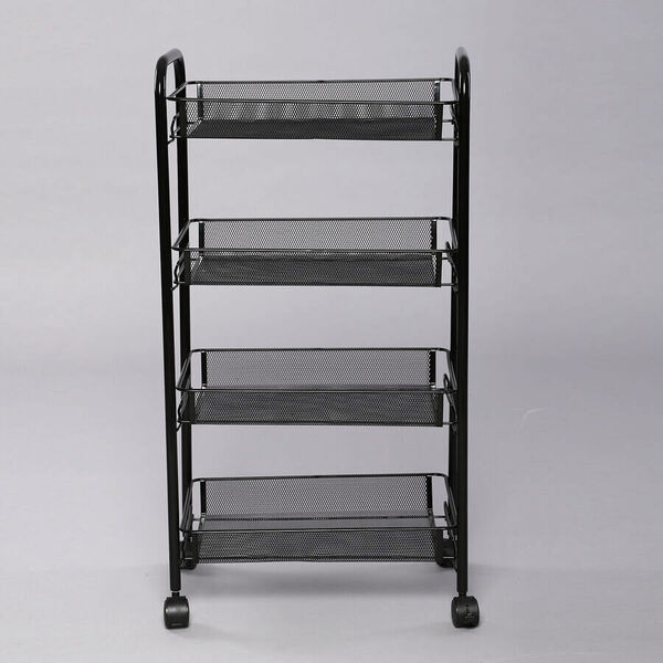 Lagerregal mit 4 Regalb&ouml;den, Gr&ouml;&szlig;e: 45x27x82 cm, Schwarz&nbsp; image number 2