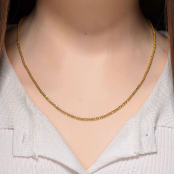 Funkel Halskette, Messing  Goldfarben ca. 50 cm