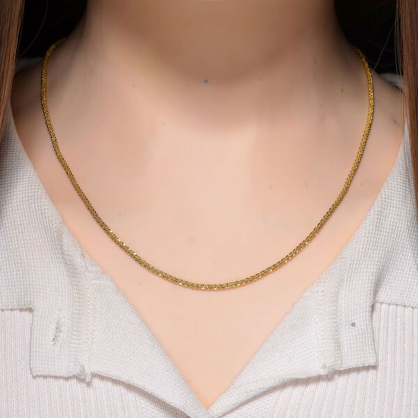 Funkel Halskette, Messing  Goldfarben ca. 50 cm image number 2