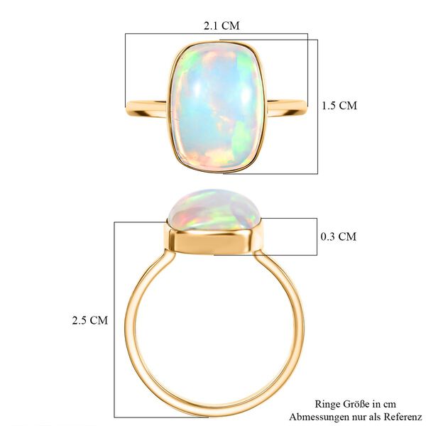 AAA Natürlicher, äthiopischer Welo Opal Ring in 375 Gold - 4,24 ct. image number 7