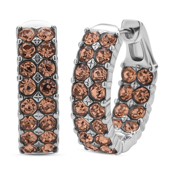 Champagner Kristall-Ohrringe - 10 ct.