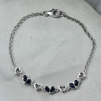 D'Joy diffundiertes blaues Saphir 19cm Armband - 1,49 ct.