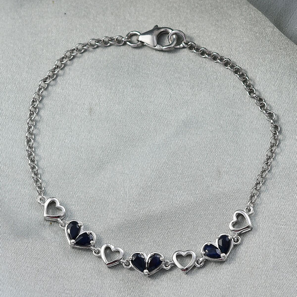 D'Joy diffundiertes blaues Saphir 19cm Armband - 1,49 ct. image number 1