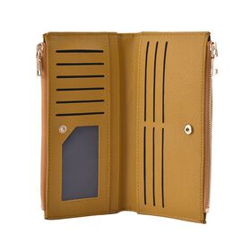 Brieftasche aus Kunstleder mit RFID Schutz, 19x19,5 cm, Orange