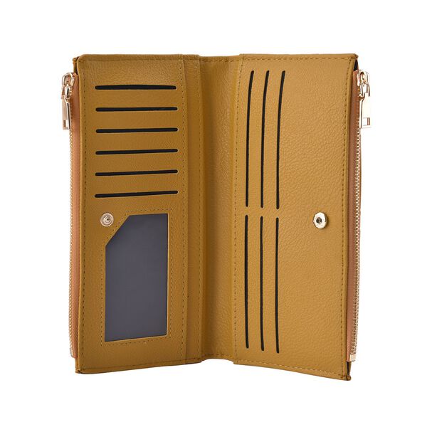 Brieftasche aus Kunstleder mit RFID Schutz, 19x19,5 cm, Orange image number 4