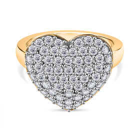 Moissanit Herz Ring - 1,84 ct.