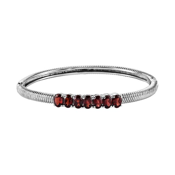 Roter Granat-Armreif, 19 cm - 6,73 ct.